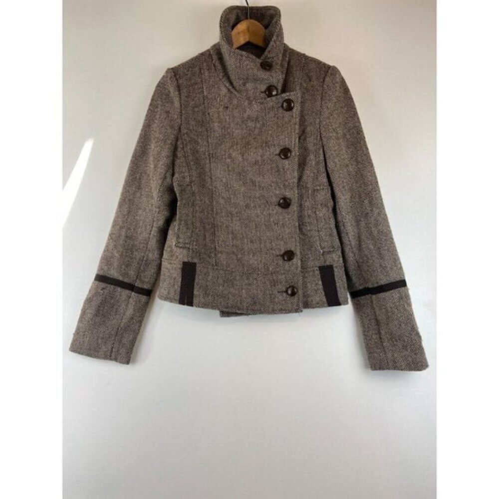 Wool Womens Jacket in Brown Color Size M